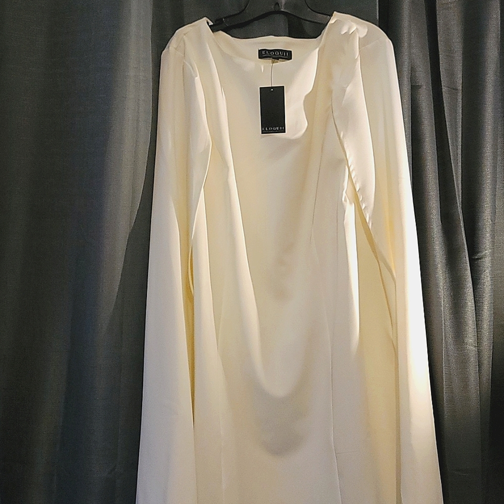 Cream Cape dress